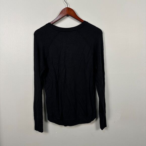 Athleta Mindset Crewneck Sweatshirt Sweater Black Long Sleeve Modal Size Small - Picture 4 of 4